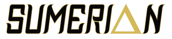 sumerian logo tipografia contornos negri